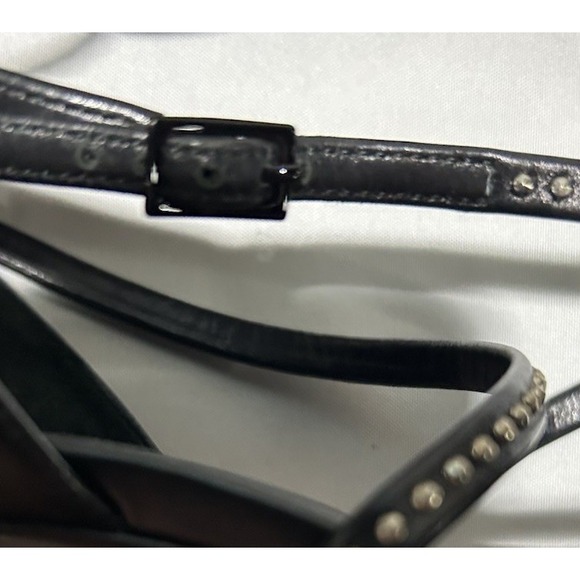 Saint Laurent Paris Black Leather Platform Stiletto Pumps Size EU 38 Italy Heels - Picture 7 of 16